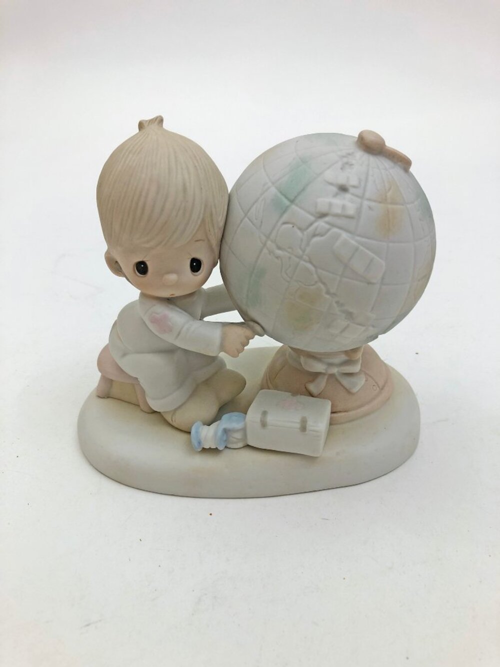 Jonathan & David Boy Patching World Precious Moments 1977 No. E1381
